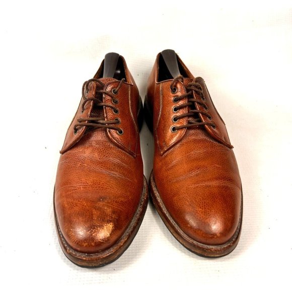 Salvatore Ferragamo Studio Shoes Brown Derby Made In Italy Men\'s 8D Nice main image 11